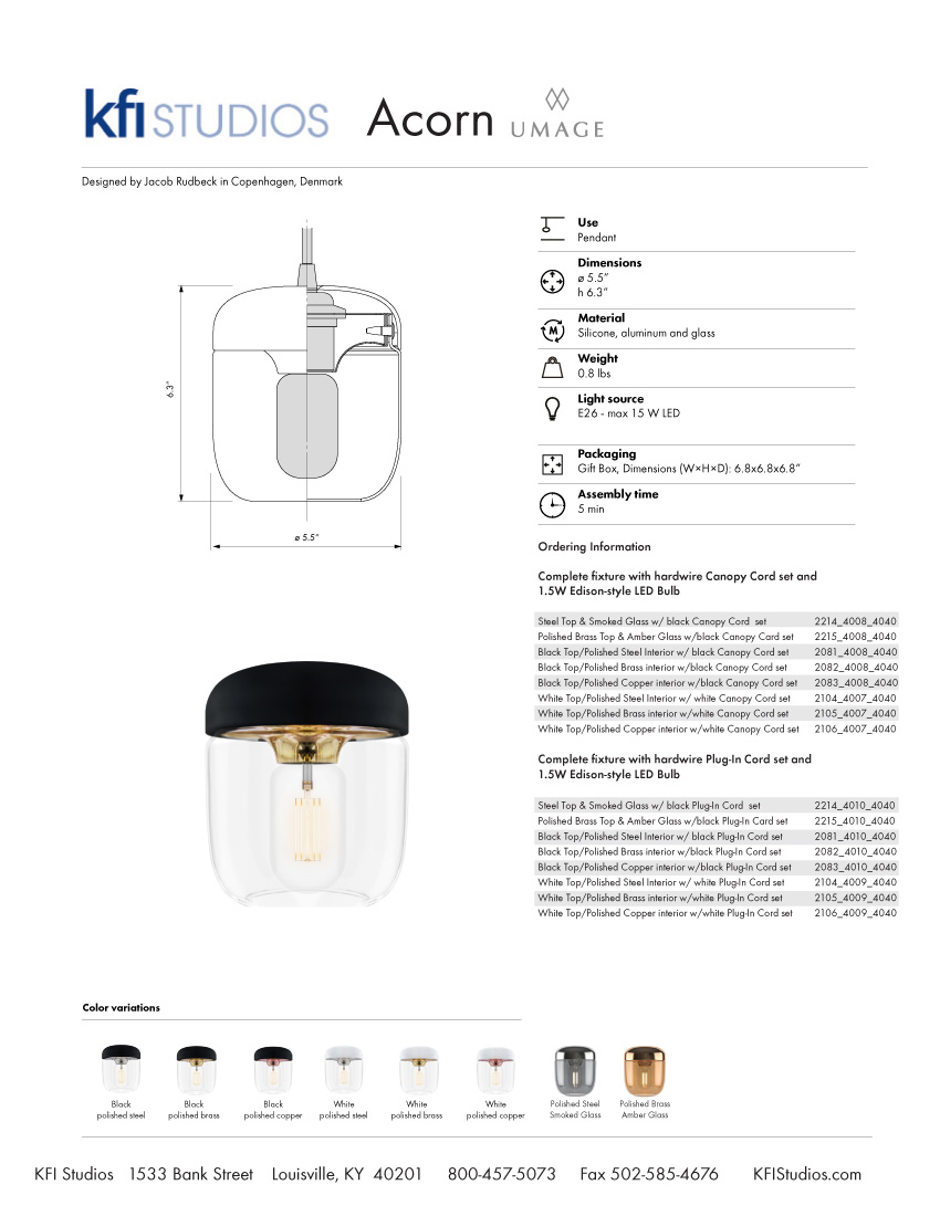 Umage Acorn Brochure