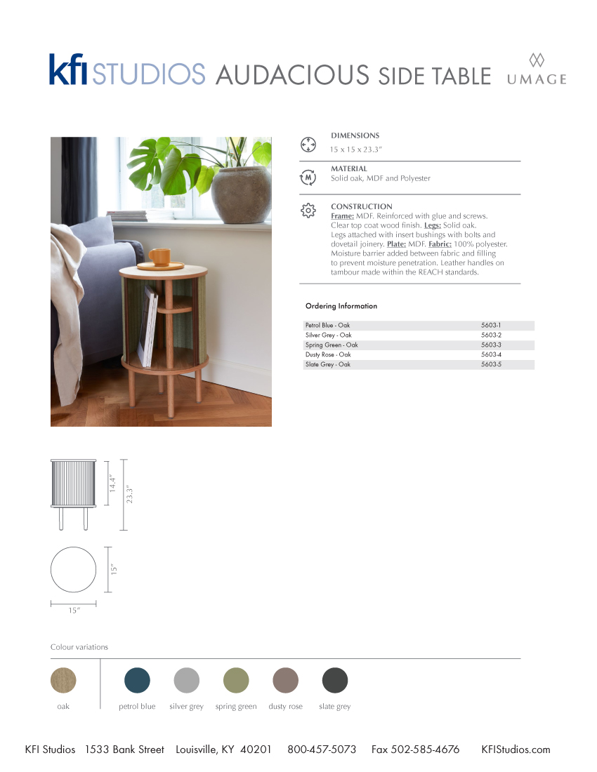 Umage Audacious Side Table Brochure