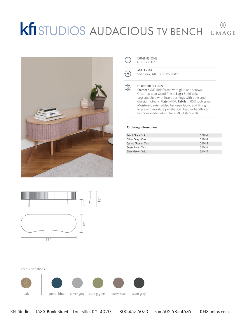 Umage Audacious TV Bench Brochure