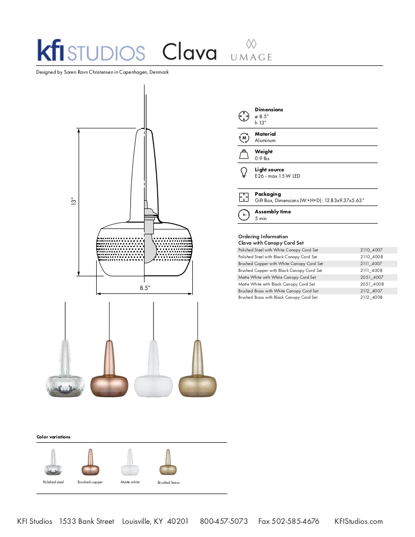 Umage Clava Brochure