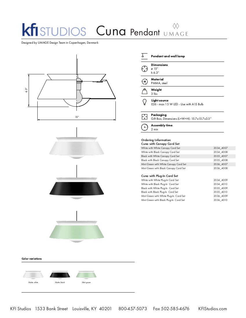 Umage Cuna Brochure
