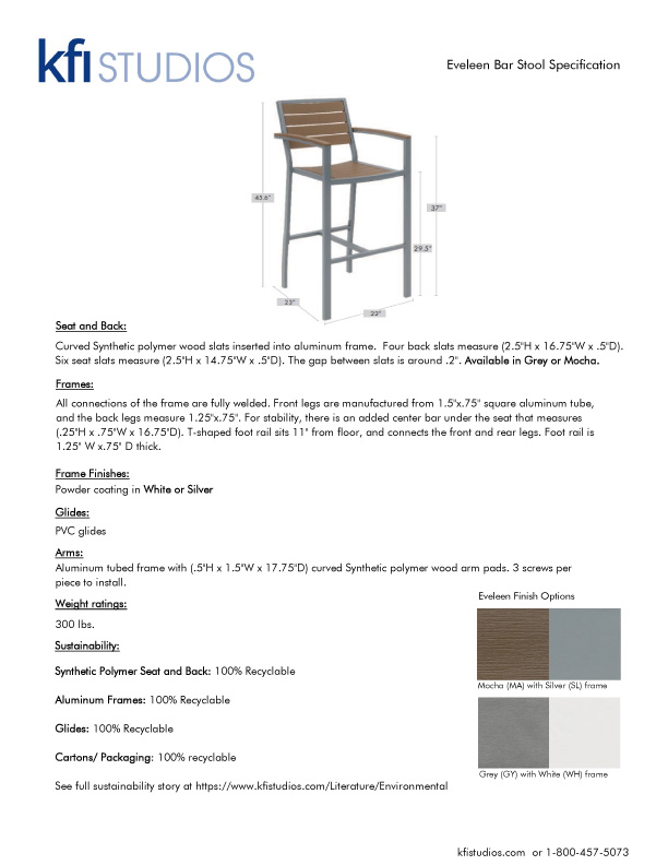Eveleen Bar Brochure