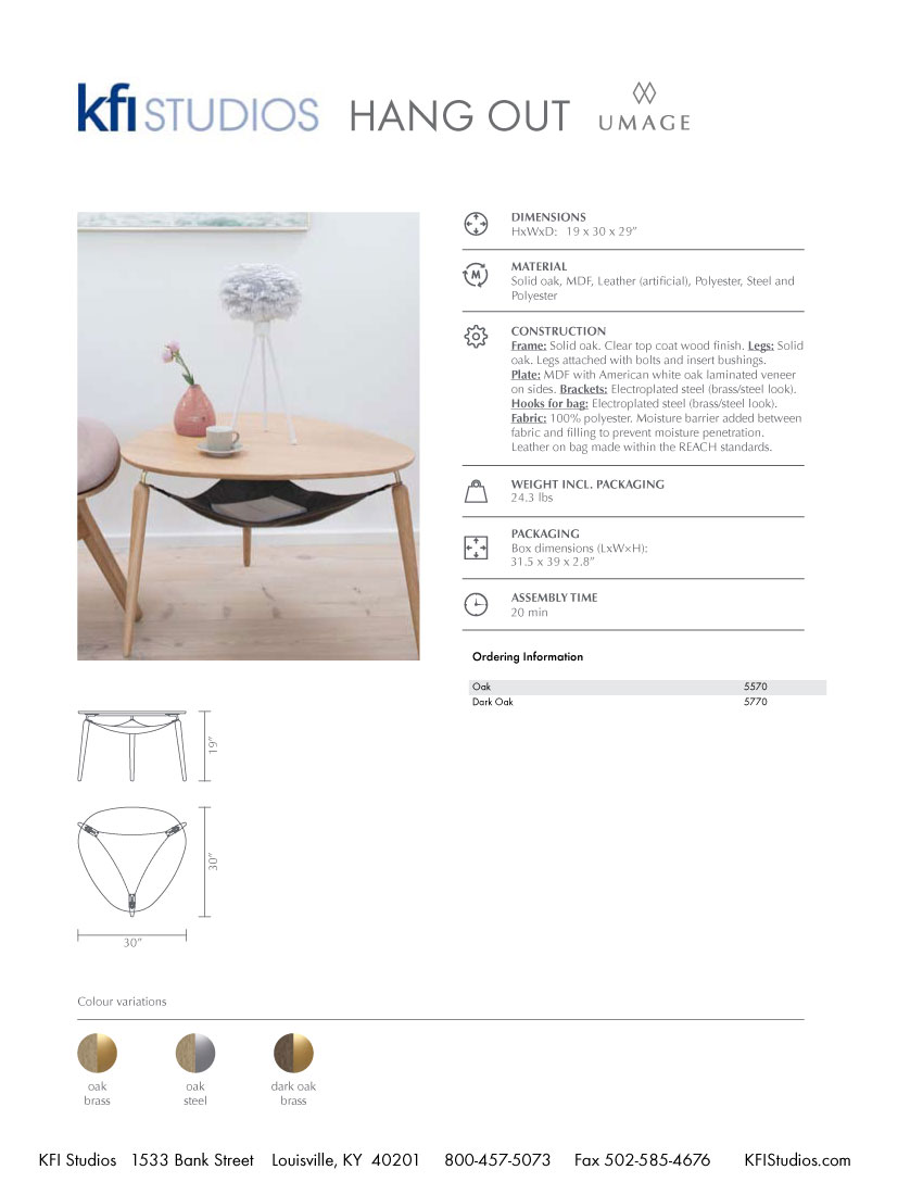 Umage Hang Out Brochure