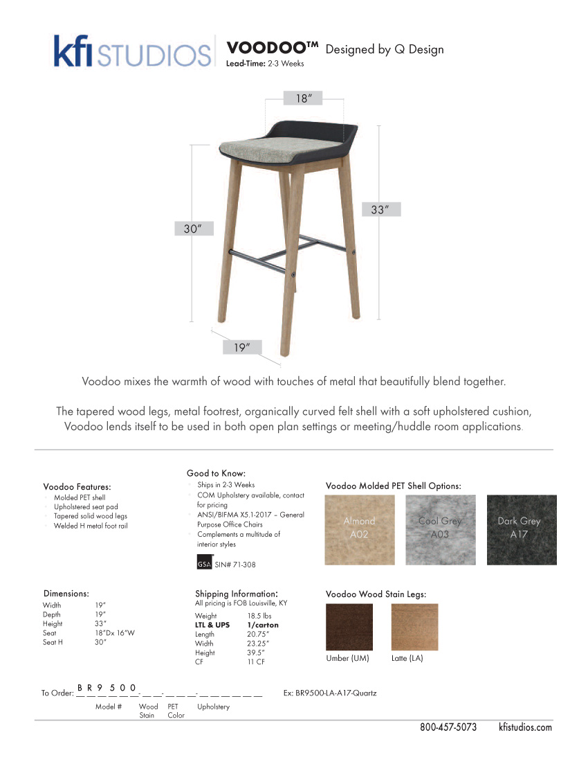 Voodoo Stool Brochure